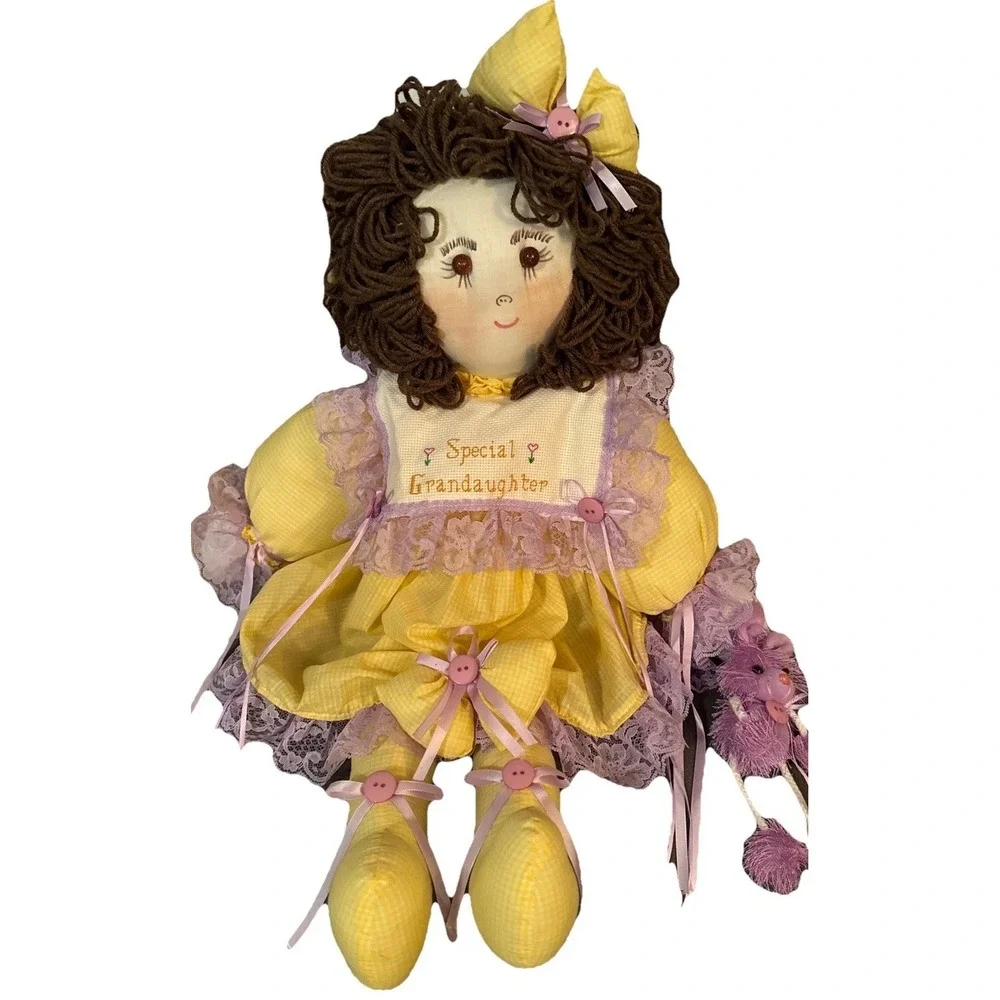 Handmade Cloth Rag Doll Special Granddaughter Unique Embroidered Bib 2009 24